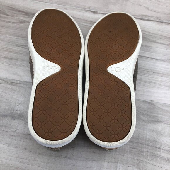 Ugg Shoes Womens 9.5 Adley Gray Suede Slip On Sneakers - Picture 11 of 11